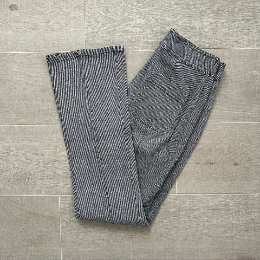Anthropologie Charcoal Split Hem Pants